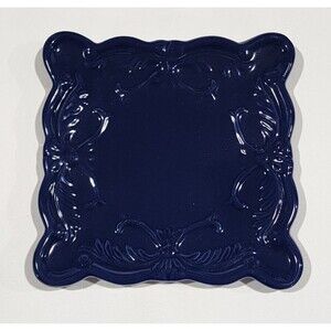 California Pantry Classic Ceramic Square Plate Blue Trivet 6 inch